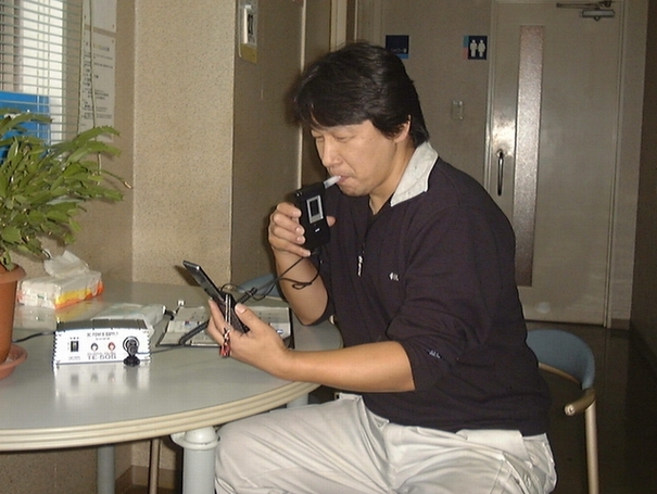 チェック中の様子